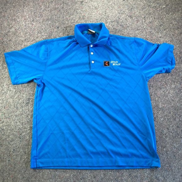 Nike Other - NIKE Golf Dri-Fit Men's Blue Polo Ditch Witch Emblem T-Shirt Size Large